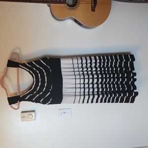 Size 14 Dressbarn Black & White Empire Waist Dress